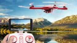 SYMA X5UW - WIFI-HD kamera + barometr + super ovládání telefonem ČERVENÁ